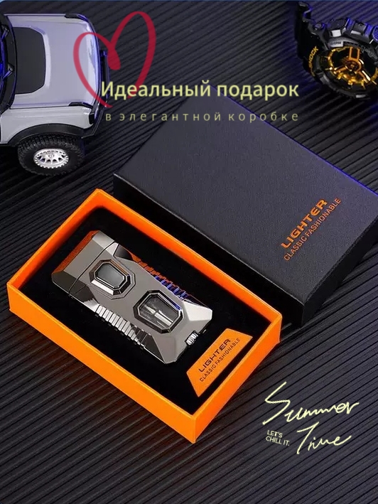 ZC279-1 Газовая зажигалка в стиле меха с двойным пламенем — изображение 5