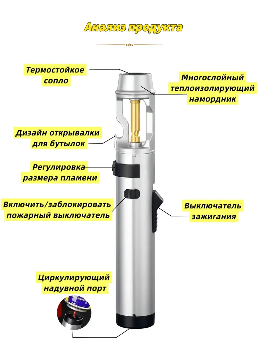 ZC293-2 Газовая горелка с открывалкой — изображение 5