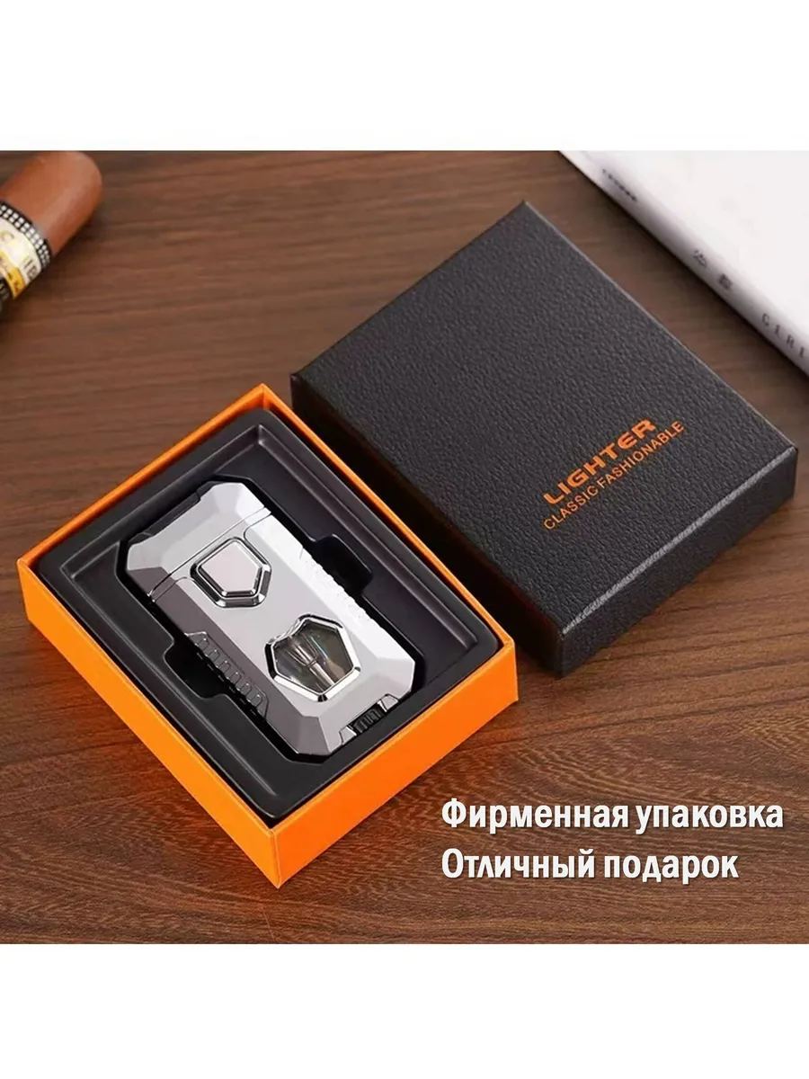 ZC279-2 Газовая зажигалка в стиле меха с двойным пламенем — изображение 5