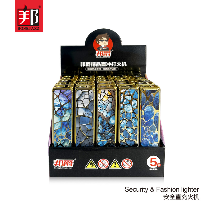 BJ036-3 Зажигалка ветрозащитная с прямым пламенем 【Оптовая продажа коробками】 — изображение 3