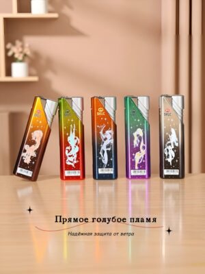SK133 Металлическая зажигалка с прямым пламенем, глянцевая 【Оптовая продажа коробками】