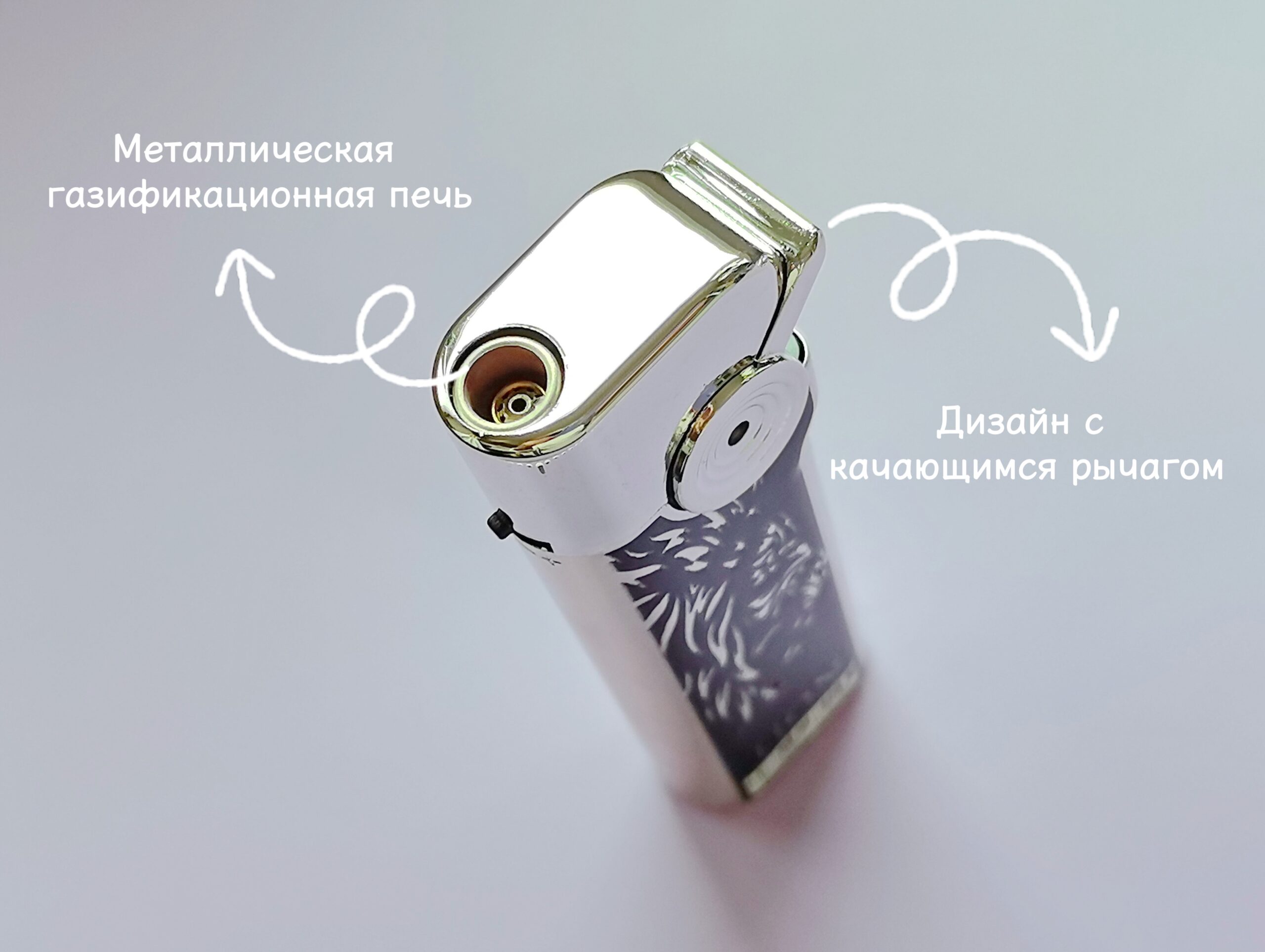 SF016 Золотая рычажная зажигалка, чёрные дикие звери 【Оптовая продажа коробками】 — изображение 3